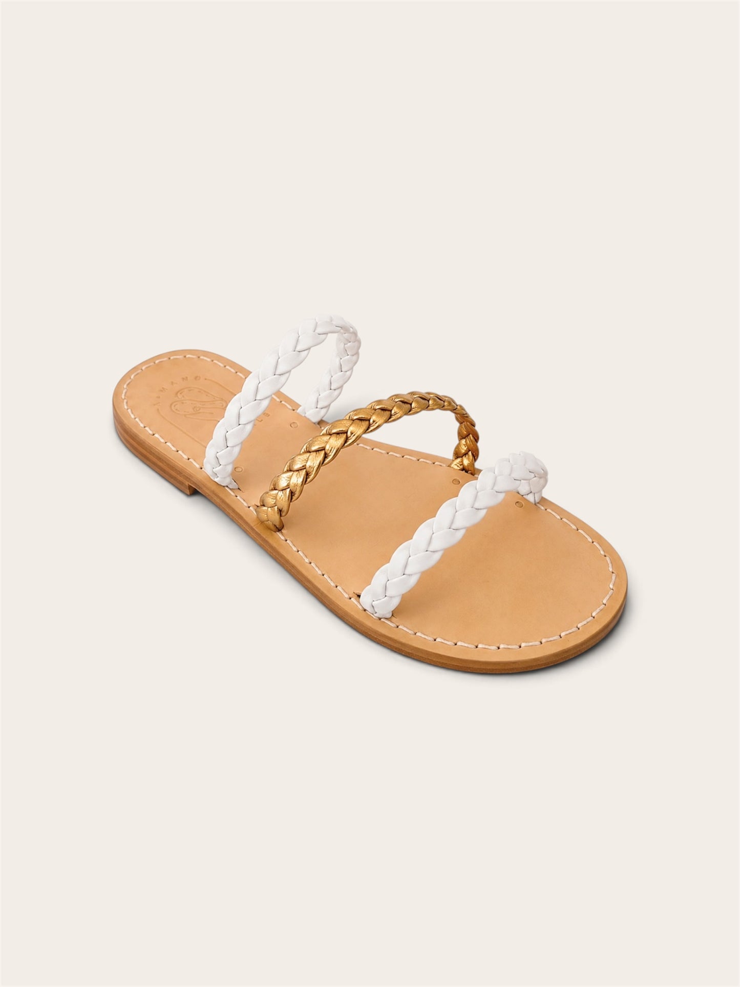 Baia braided leather Capri sandals handmade in Italy by A•MANO Capri