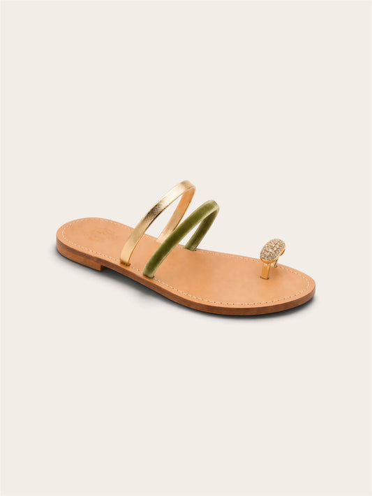 Luce — Velvet Capri Sandals