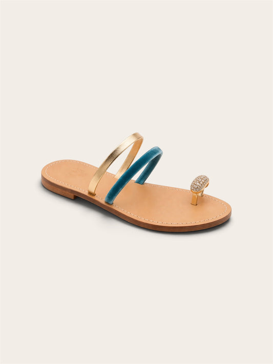 Luce — Velvet Capri Sandals