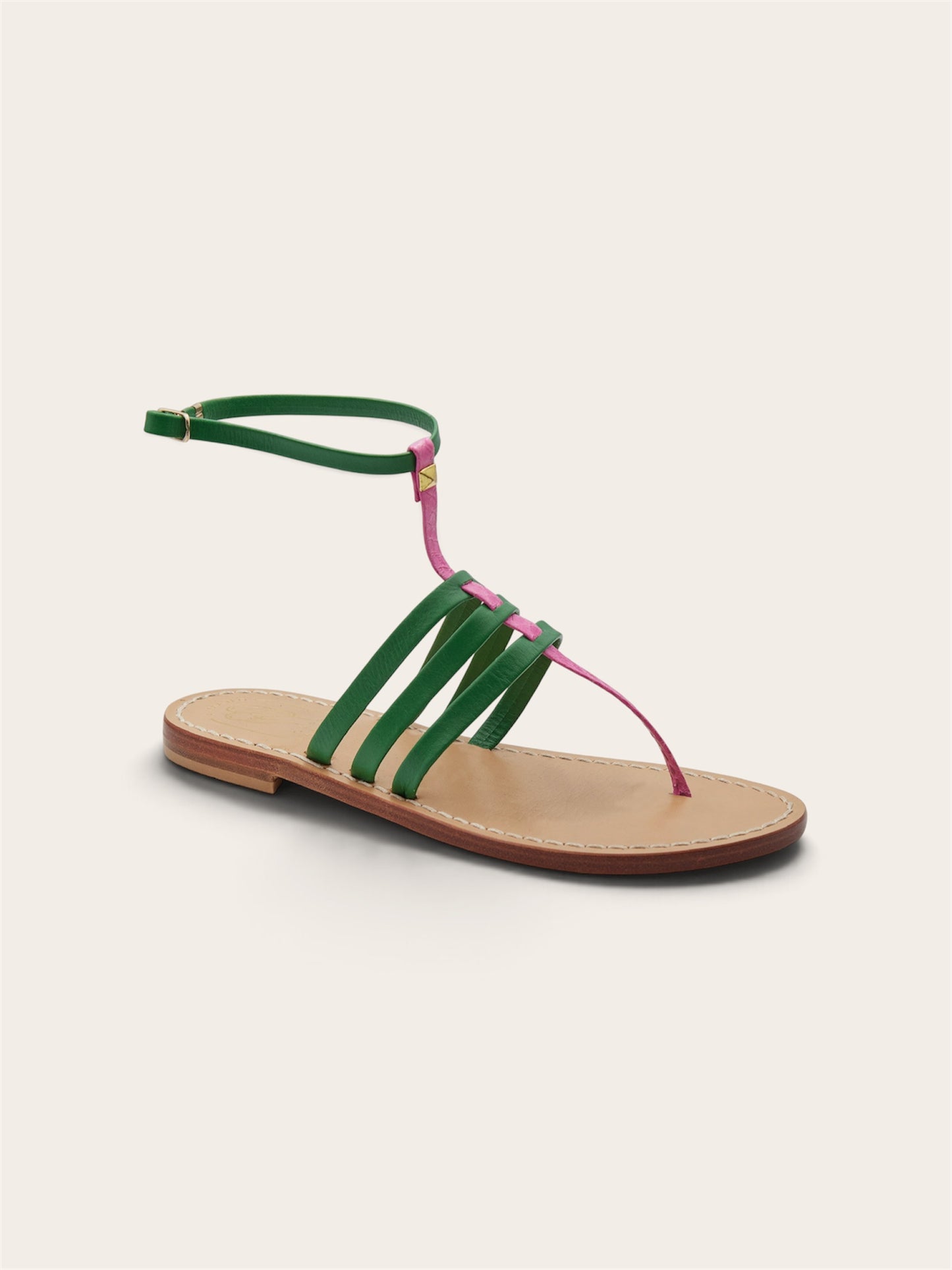 Nerea – Multi-Strap Leather Capri Sandals
