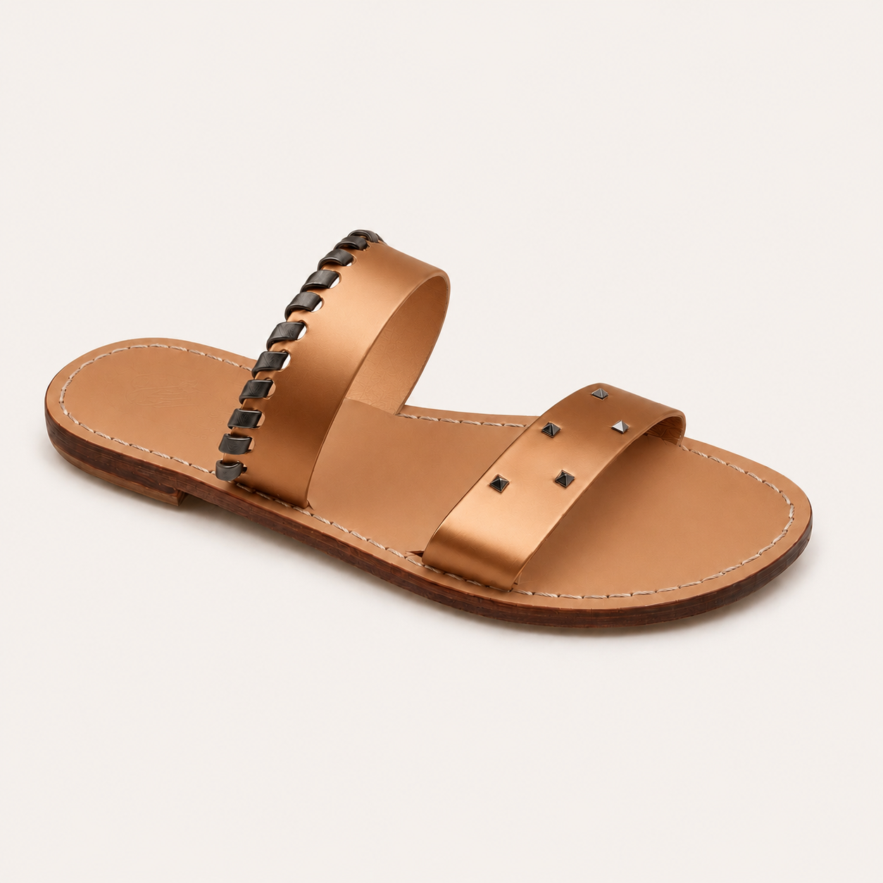 Onda – Studded Leather Capri Sandals