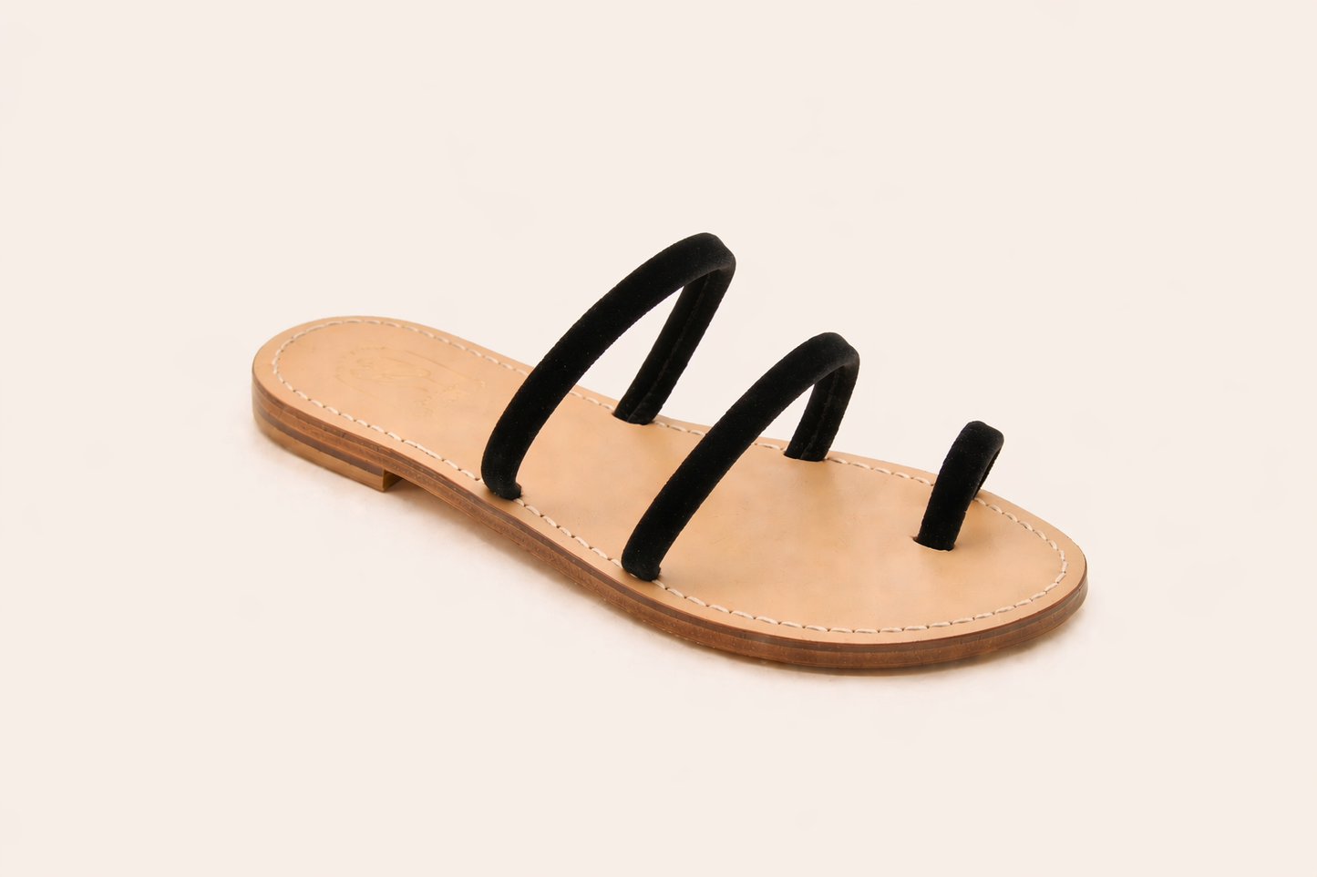 Selene — Velvet Capri Sandals