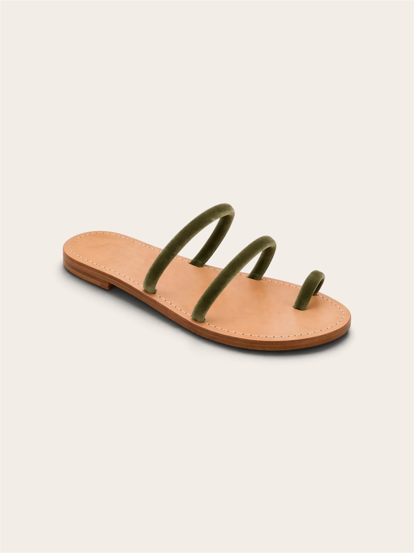 Selene Sage Velvet Capri sandals handmade by A•MANO Capri